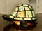 Französische Glas Tischlampe im Tiffany Stil in Form einer Schildkröte, 1970er 6