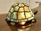 Französische Glas Tischlampe im Tiffany Stil in Form einer Schildkröte, 1970er 3