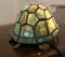 Französische Glas Tischlampe im Tiffany Stil in Form einer Schildkröte, 1970er 2