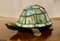Französische Glas Tischlampe im Tiffany Stil in Form einer Schildkröte, 1970er 1