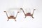 Small Scandinavian Teak and Glass Ceiling Lamps, Set of 2 2