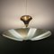 Schwedische Deckenlampe aus Glas & Messing, 1930er 4