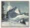 Georg Grauvogl, Neige sur les sommets, 20e siècle, huile sur toile 1
