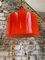 Lampe à Suspension Vintage en Verre Opalin Orange, 1970s 4