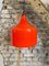 Lampe à Suspension Vintage en Verre Opalin Orange, 1970s 2