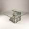 Zentraler Tisch aus Marmor & Messing mit Glasplatte von Artedi, Italien, 1980er 1