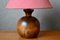 Lámpara de mesa Ball de madera, años 70, Imagen 3