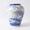 Antike japanische Porzellanvase aus der Meiji-Periode in Blau und Weiß 9