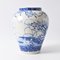 Antique Japanese Meiji Period Blue and White Porcelain Vase 9