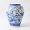 Antique Japanese Meiji Period Blue and White Porcelain Vase 1