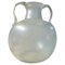 Große Weiße Scavo Murano Glas Amphora Vase Cenedese zugeschrieben, 1960er 1