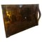 Mid-Century Modern Fake Tortoise Acrylic Glass Tray in the style of Dior Home, 1970s, Image 1