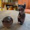 Figura modernista de gato y ratón de cristal de Murano morado, años 80. Juego de 2, Imagen 5