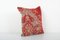 Vintage Red Cushion Cover from Muted Color Rug, 2010s 3