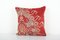 Vintage Red Cushion Cover from Muted Color Rug, 2010s 1