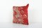 Vintage Red Cushion Cover from Muted Color Rug, 2010s 2