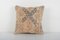 Turkish Square Tan and Sand Woven Oushak Rug Cushion Cover 1