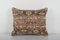 Vintage Turkish Handmade Brown Oushak Rug Cushion Cover, Image 1