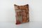 Turkish Oushak Brown and Red Woven Wool Oushak Rug Cushion Cover 3