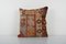 Turkish Oushak Brown and Red Woven Wool Oushak Rug Cushion Cover 1