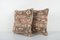 Vintage Anatolian Oushak Rug Cushion Covers, Set of 2 2