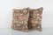 Vintage Anatolian Oushak Rug Cushion Covers, Set of 2, Image 2