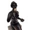 German Artist, Art Nouveau Woman Blowing Bubbles, Bronze and Marble, 1920s, Image 5