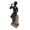 Artiste, Allemagne, Femme Art Nouveau Soufflant des Bulles, Bronze et Marbre, 1920s 1