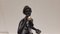 German Artist, Art Nouveau Woman Blowing Bubbles, Bronze and Marble, 1920s 19