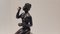 German Artist, Art Nouveau Woman Blowing Bubbles, Bronze and Marble, 1920s 13