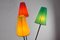 Dreibeinige Stehlampe mit Farbigen Schirmen von Mathieu Matégot, 1950er 5
