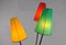 Dreibeinige Stehlampe mit Farbigen Schirmen von Mathieu Matégot, 1950er 7