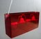 Red Duplex Ceiling Lamp from Fontana Arte 2