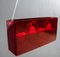 Red Duplex Ceiling Lamp from Fontana Arte, Image 2