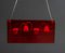 Red Duplex Ceiling Lamp from Fontana Arte, Image 1