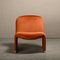 Fauteuil Alky Vintage en Velours d'Automne par Giancarlo Piretti pour Anonima Castelli, Italie, 1970s 2