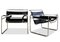 Tubular Chrome and Black Leather Wassily Chair B3 Later Habitat Version by Marcel Breuer, Set of 2 3