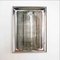 Lampada da parete in alluminio pressofuso lucido con doppio vetro nervato, anni '50, Immagine 1