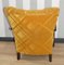 Art Deco Armchair with Armrests in Yellow, 1920s 3