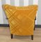 Art Deco Armchair with Armrests in Yellow, 1920s, Image 3