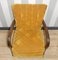 Art Deco Armchair with Armrests in Yellow, 1920s 6