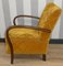 Art Deco Armchair with Armrests in Yellow, 1920s 2