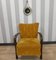 Art Deco Armchair with Armrests in Yellow, 1920s 7