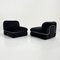 Black Velvet Modular Sofa by Rodolfo Bonetto for Tecnosalotto, 1960s, Set of 5 6