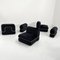 Black Velvet Modular Sofa by Rodolfo Bonetto for Tecnosalotto, 1960s, Set of 5 5