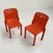Orange Selene Chair by Vico Magistretti for Artemide, 1970s 7