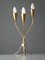 Italienische Mid-Century Modern Messing Dreibein Konische Tischlampe, 1950er 10