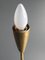 Italienische Mid-Century Modern Messing Dreibein Konische Tischlampe, 1950er 2