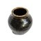 Vintage Black Village Ceramic Pot 2