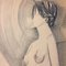 Desnudo femenino modernista, Dibujo al carboncillo, años 60, Imagen 2